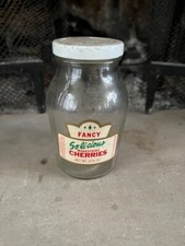Vintage Solicious So-Li-Cious Maraschino Cherries Glass Jar