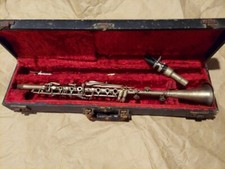 A. Fontaine Silver-Plated Metal Clarinet, France, Good Condition