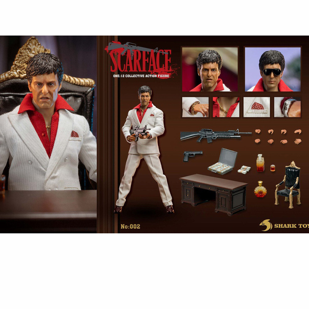 SHARK TOYS Scarface 1/12 Action Figure Collection 6'' Deluxe Ver