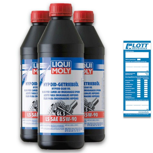 3x 1L LIQUI MOLY Achsgetriebeöl HypoidGetriebeöl (GL 5) LS SAE 85W90 3