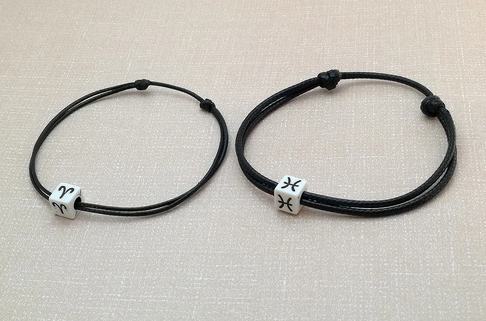 Sternzeichen Armband Herren Damen Freundschafts armband Geschenkidee Surfer - Bild 4 von 4