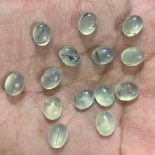 Natural Prehnite Oval 4x6 mm to 15x20 mm Cabochon Loose Gemstone Lot