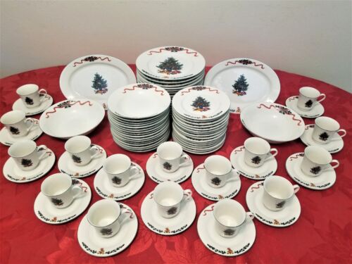 Vintage Christmas Dinnerware Set Service for 16 - 84 Pieces Origins Porcelain