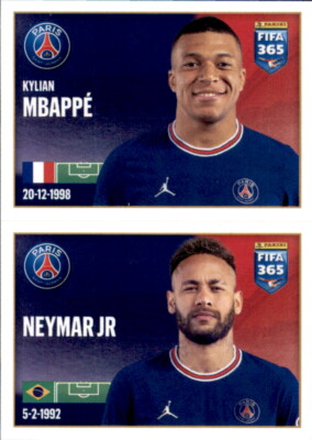 Panini Fifa 365 2022 Sammelsticker Nr. 178 Kylian Mbappe / Neymar Jr