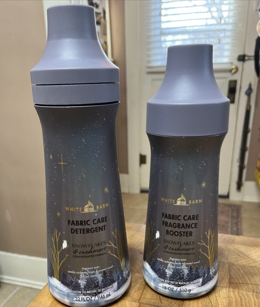 Bath & Body Works Snowflakes & Cashmere Laundry Detergent and Scent Booster Set