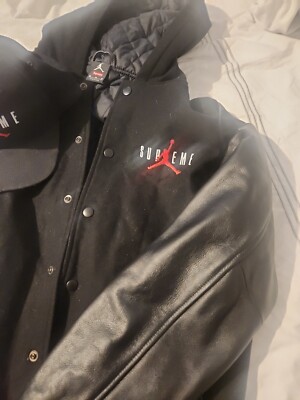Jordan Supreme Leather Jacket And Jordan Supreme Hat | eBay