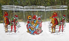 3 Gl&auml;ser Mehrzweck DDR Ritter Motive, H. knapp 9 cm, kaum gebraucht