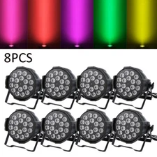 8PCS 300W RGBWA 5IN1 LED Par Light DMX Stage DJ Wash Lights Party Lights Uplight