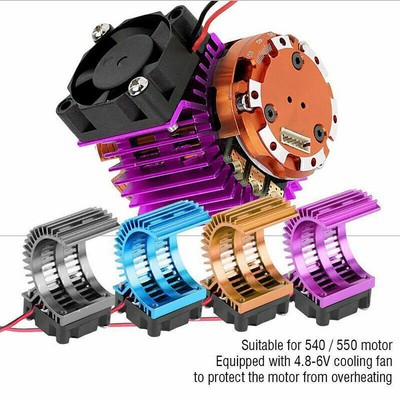 Motor Kühlkörper mit Lüfter für HSP 1/10 RC Modellauto 540 / 550 / 3650 Motor XY
