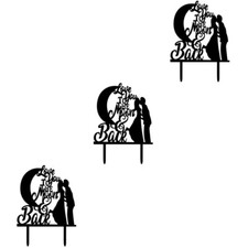3 Count Cake Topper Luna Torta Nuziale Scritta Decorazione