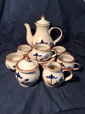 Vintage Japan Tea Pot W/ 5 Cups, Five, Saucers, Cream, And Sugar  