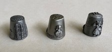 Group of 3 Pewter Thimbles 1980s