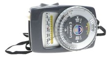 Lunasix 3 hand held light exposure f/stop meter antique case Gossen strap