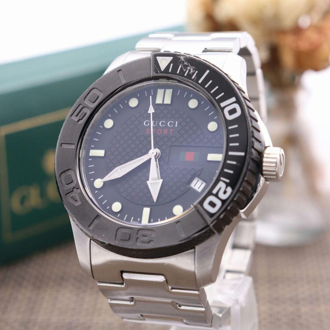 GUCCI スポーツ Gタイムレススポーツ 腕時計 Gucci G-Timeless Sport 126.2 Watch Quartz Men's 45mm Black Date