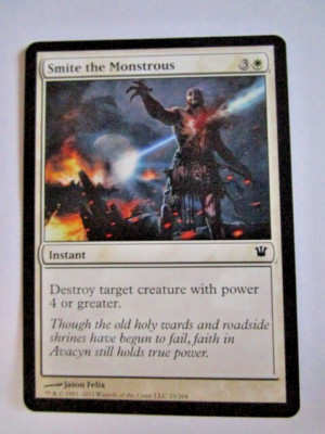 MTG Smite The Monstrous Common Innistrad Light Play!!