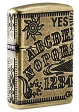 Zippo Armor Windproof Deep Carved Ouija Board Lighter 49001, New In Box