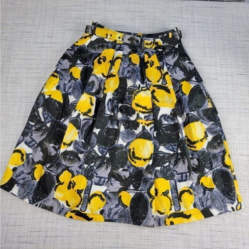 Anthropologie Peony Briar Floral Pleated Skirt 0