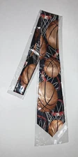 STEVEN HARRIS Hand Made Men's Basketball & Hoops Necktie
