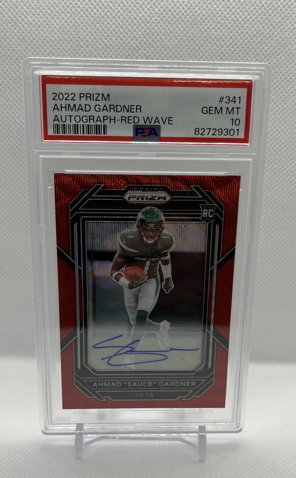 2022 Panini Prizm - Rookies Red Wave Prizm Autographs #341 Ahmad Gardner /149