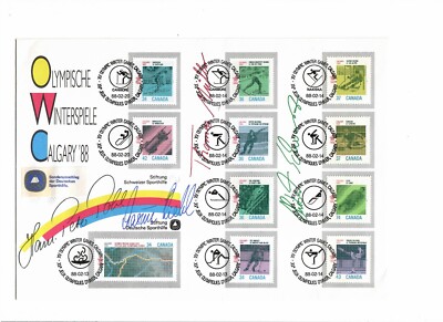 Olympic Winter Games 1988 Calgary         Schweizer Sporthilfe - Autogramm ...