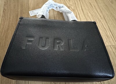 Furla Niobe L Tote Leather Nero/Black | eBay UK