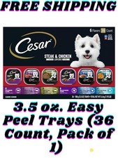 Cesar Classic Loaf In Sauce Wet Dog Food Variety Pack, 3.5 Oz Trays 36 Pack 