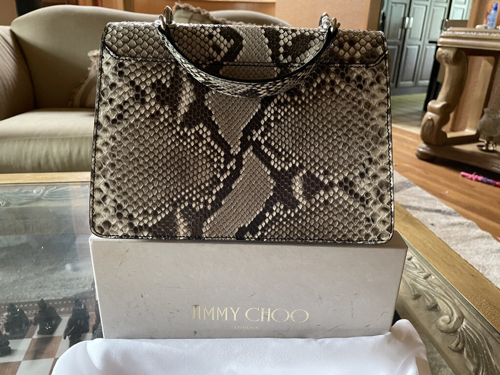 Jimmy Choo Snake Madeline Top Handle and strap with Swarsoki