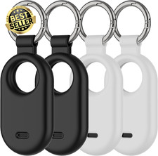 4-Pack Samsung SmartTag2 Case, Silicone Keychain, GPS Tracker Holder w/ Keyring