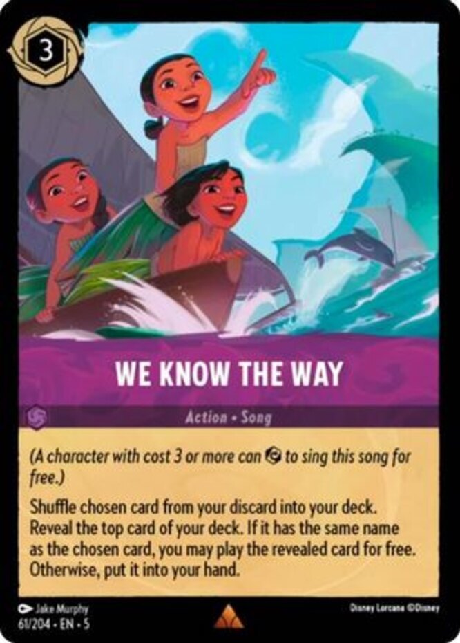 x1 We Know the Way - 61/204 - Rare Lorcana Shimmering Skies M/NM