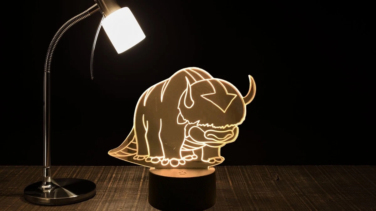 Appa Avatar The Last Airbender Figure Led Night Light for Kids Bedroom Decor Th