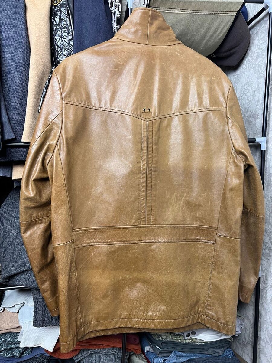 Vintage Y2K Gap Leather Coat Jacket Men's M Brown | eBay Vintage Y2K Gap Leather Coat Jacket Men's M Brown | eBay