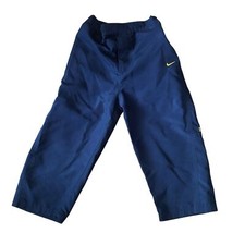 Vintage Nike  Born To Play  Toddler Pants 24M Navy/Yellow Rare Retro 2000s