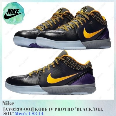 シューズ(男性用) NIKE KOBE IV PROTRO Kobe 4 BLACK/DEL SOL NIKE KOBE IV PROTRO BLACK / DEL SOL AV6339-001 Men's US3-14