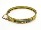 Vtg. Goldtone Rhinestone Costume Jewelry Bracelet Art Deco - 03