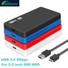 2.5" SATA USB 3.0 Hard Drive Disk HDD SSD Enclosure External Laptop