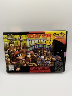 DONKEY KONG COUNTRY 2 Diddy s Kong Quest SNES  CIB Manual (no Inserts) Clean!!