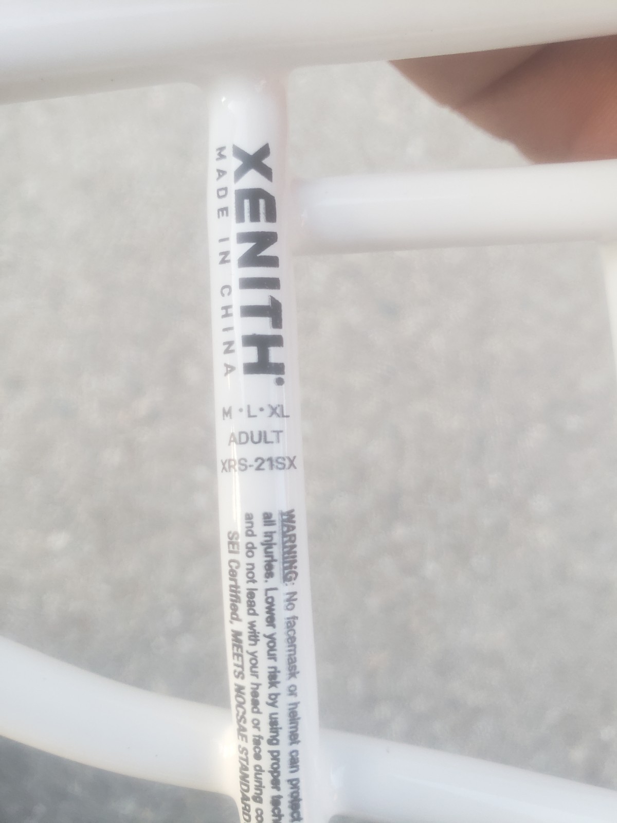 Xenith Xrs-21sx Large Adult Football Face Mask In White