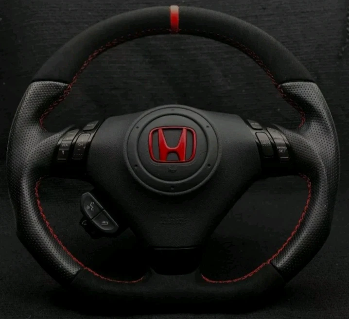 HONDA ACCORD CL7 CL9 ACURA TSX 2004-2008 TOP ROUND & BOTTOM FLAT STEERING WHEEL - Bild 2 von 4