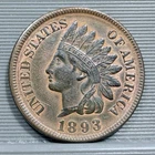 1893 United States Indian Head Penny Cent 1¢ Bronze LVB1.68