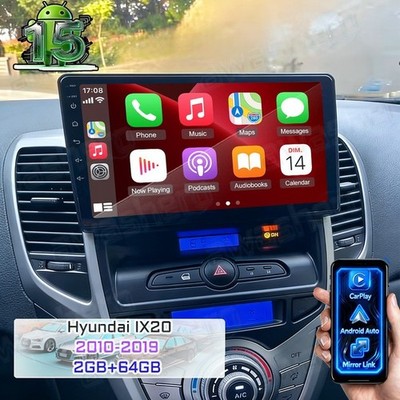 2+64GB 9'' CarPlay Android15 Autoradio Für Hyundai IX20 GPS Navi WIFI BT FM RDS