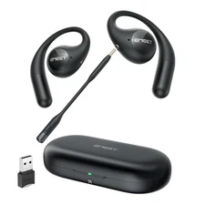 EMEET AIRFLOW OPEN EAR HEADPHONES WITH MIC BLUETOOTH 5.3 WIRELESS E2053 - BLACK