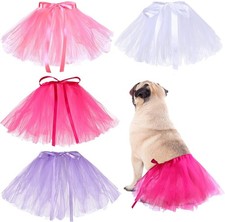 Vestido tutú para perro de 4 piezas lindo tutú para mascota falda perro para cachorro perro gato gatito
