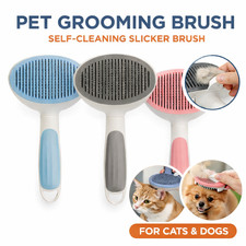 Pet Hair Remover Dog Cat Comb Grooming Massage Self Cleaning Brush Deshedding
