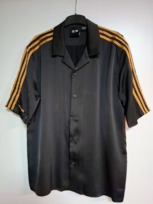 ADIDAS Hemd Schwarz Gold