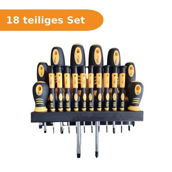Schraubendreher Set 18-Tlg Schraubenzieher Satz Magnetisch Schlitz Kreuz Torx-image