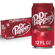 Dr Pepper Cherry Soda Pop, 12 Fl Oz, 12 Pack Cans