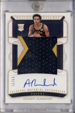 2022 National Treasures Colossal Material Prime Andrew Nembhard RC Auto /25