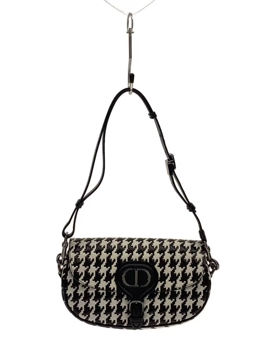 Christian Dior BOBBY Shoulder Bag Leather WHT Unisex #SSB751