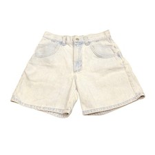 Vintage 90s Lee Denim Shorts Womens 14 REG Light Wash High Waisted Made in USA
