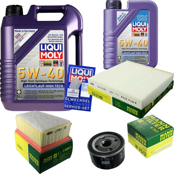 Inspektionspaket 6L Liqui Moly 5W-40 FüR Renault Laguna II Grandtour 2.0 16V 1.6-image